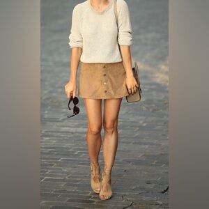 Elizabeth & James Button Down Corduroy Skirt